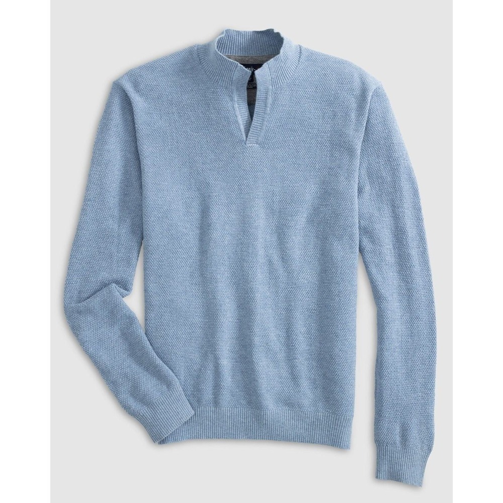 Merino Wool Cotton Cashmere Blend Johnnie-O XL Breeze 1/4 Zip Mock Neck Sweater